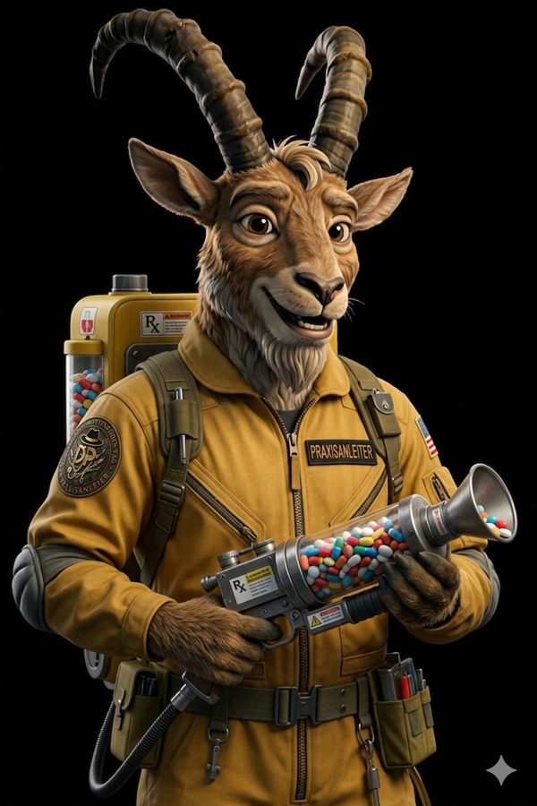 Steini als Medikamenten-Ghostbuster